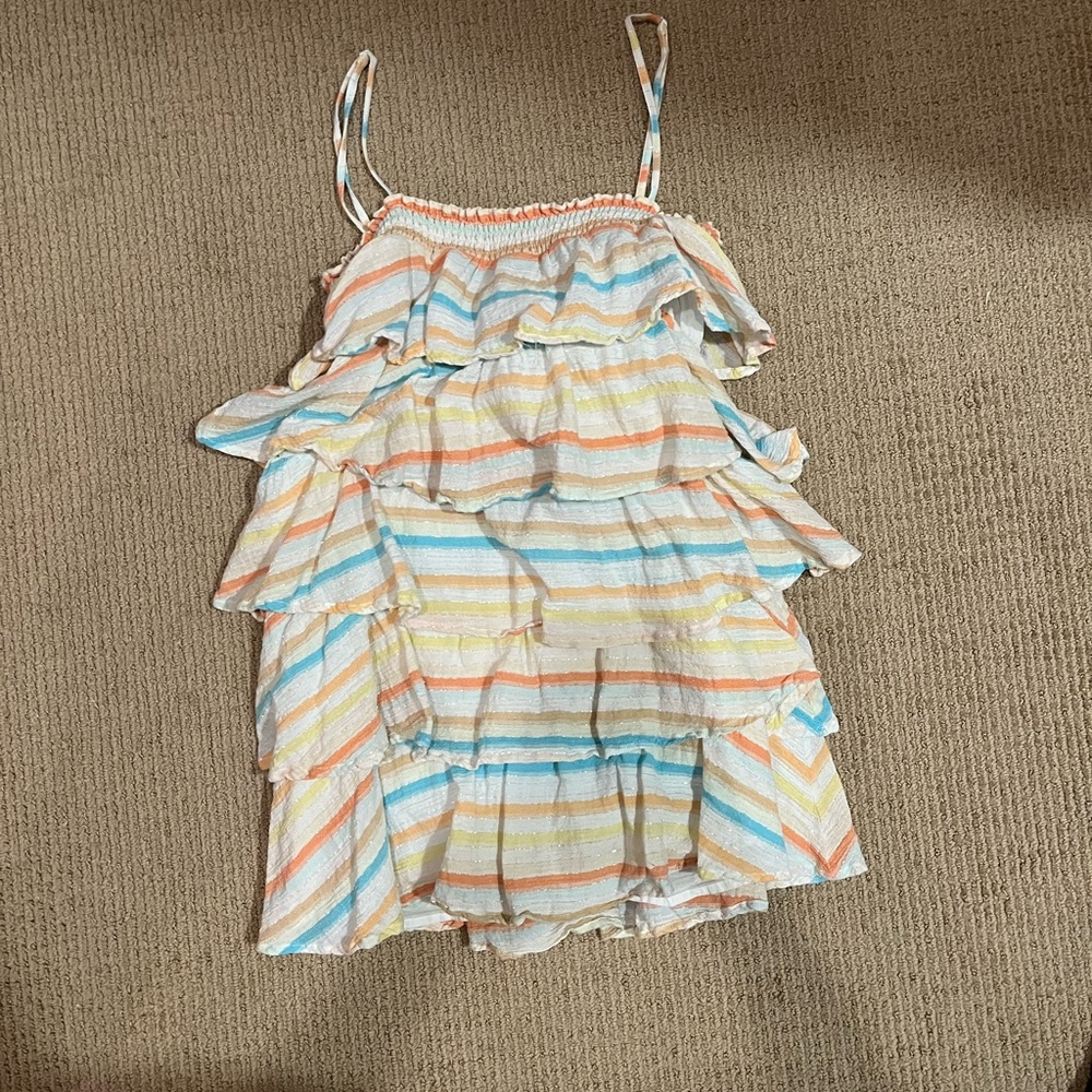 Lovers and friends rainbow tiered dress size medium